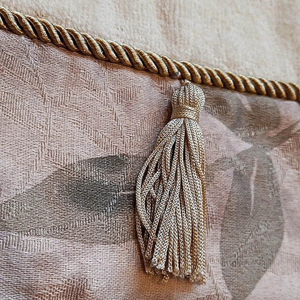 Decorative Set of 3 towels tasseled trim soft and luxurious feel Botanical Bath